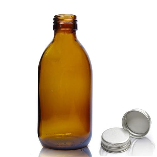 250ml Glass Amber Bottle with Aluminium Lid